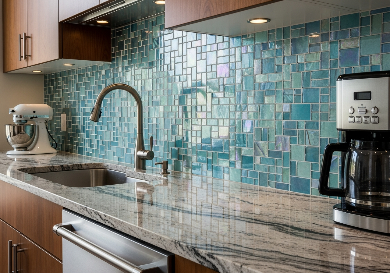 Kitchen backsplash installation