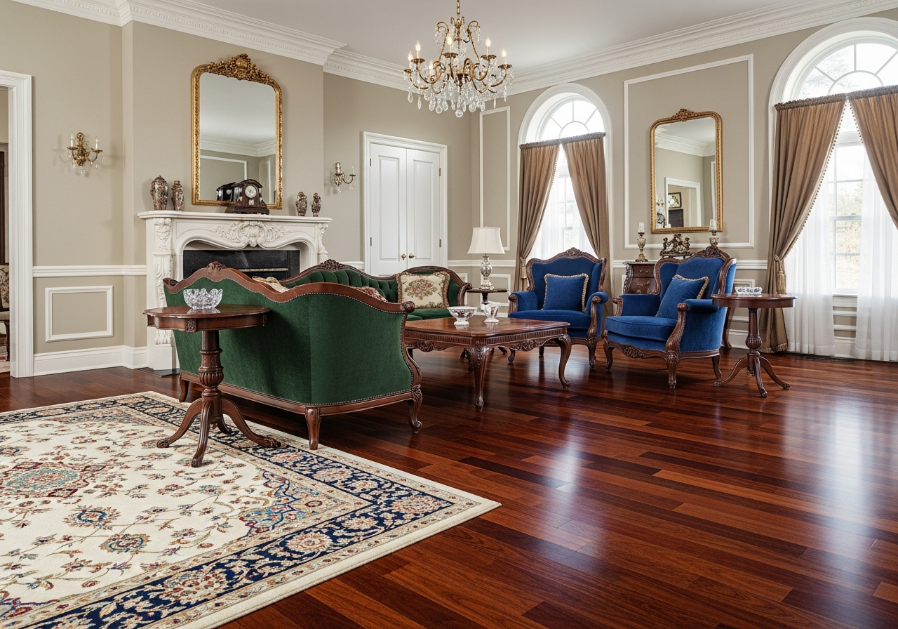 Cherry hardwood formal sitting room